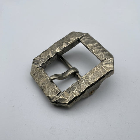 41mm Super Heavy Sterling Silver Pin Buckle,Around 320g, Luxury Belt Buckle,Retro Finish,Hand Crafted Cutting