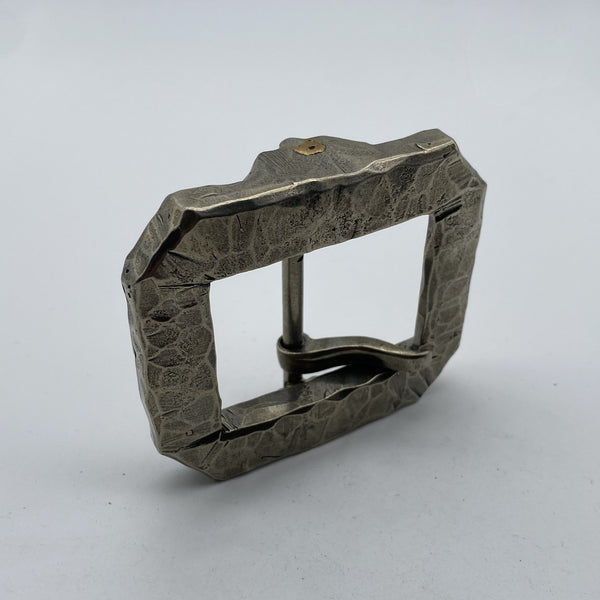 41mm Super Heavy Sterling Silver Pin Buckle,Around 320g, Luxury Belt Buckle,Retro Finish,Hand Crafted Cutting