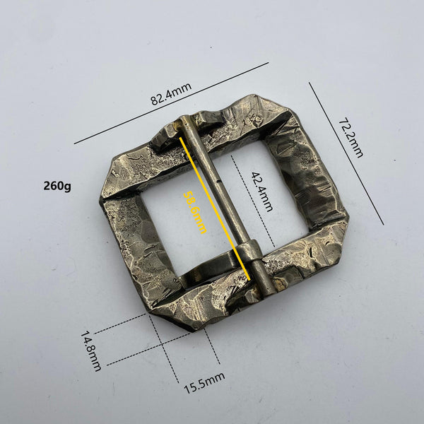 41mm Super Heavy Sterling Silver Pin Buckle,Around 320g, Luxury Belt Buckle,Retro Finish,Hand Crafted Cutting