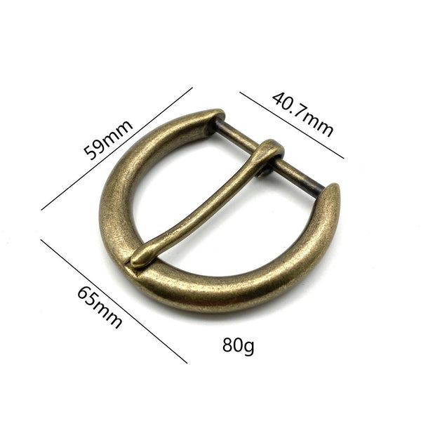 Bronze D Buckle Casual Leather Belt Buckle 40mm