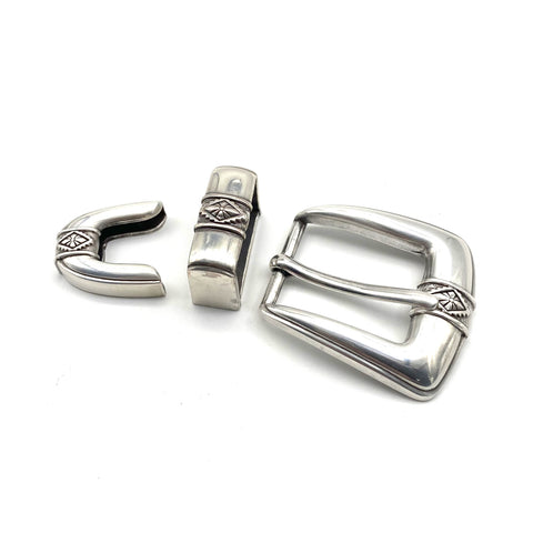 25mm Silver Buckle Kits Women Men Buckle Sets with Belt Loop,Belt Clip