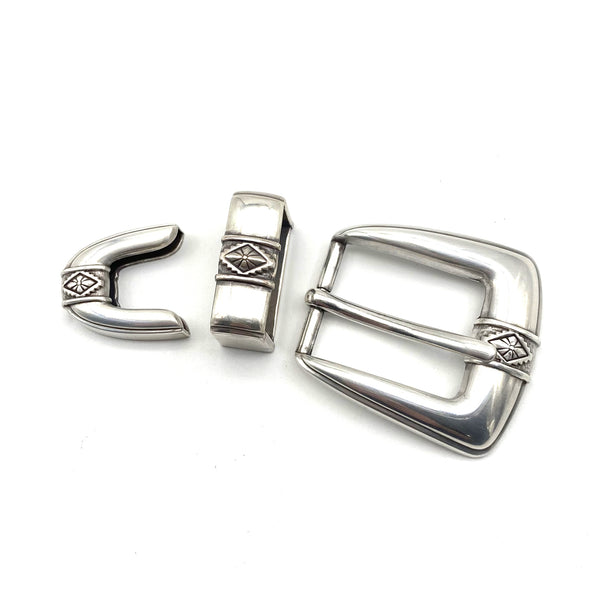 25mm Silver Buckle Kits Women Men Buckle Sets with Belt Loop,Belt Clip