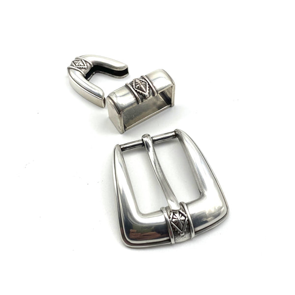 25mm Silver Buckle Kits Women Men Buckle Sets with Belt Loop,Belt Clip