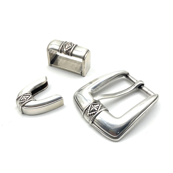 25mm Silver Buckle Kits Women Men Buckle Sets with Belt Loop,Belt Clip