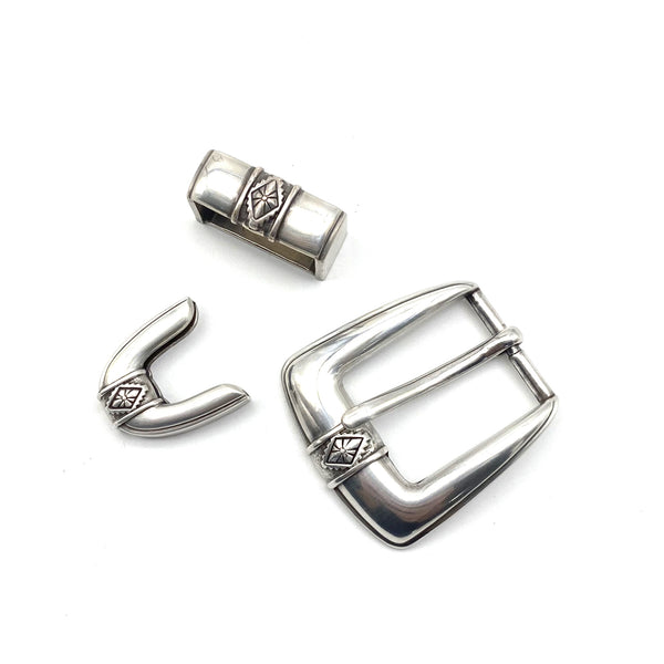 25mm Silver Buckle Kits Women Men Buckle Sets with Belt Loop,Belt Clip