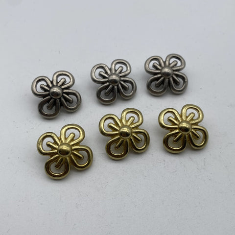 Brass Shank Button Coat Sewing Buttons Clothing Flower Button Sweater Button