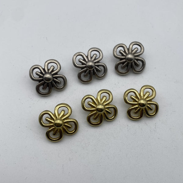 Brass Shank Button Coat Sewing Buttons Clothing Flower Button Sweater Button