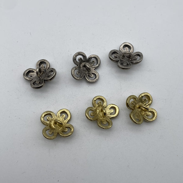 Brass Shank Button Coat Sewing Buttons Clothing Flower Button Sweater Button