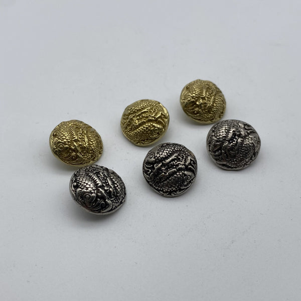 Vintage Shank Button Round Brass Sewing Button,Old Silver Buttons,Knitwear Button