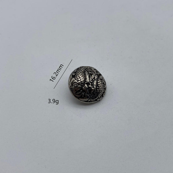 Vintage Shank Button Round Brass Sewing Button,Old Silver Buttons,Knitwear Button
