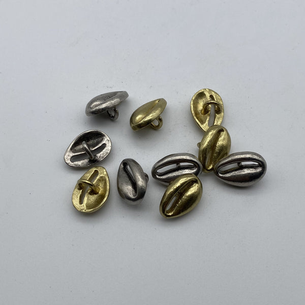 Brass Shank Button Coat Sewing Buttons Clothing Button Sweater Button Melon Seed Design