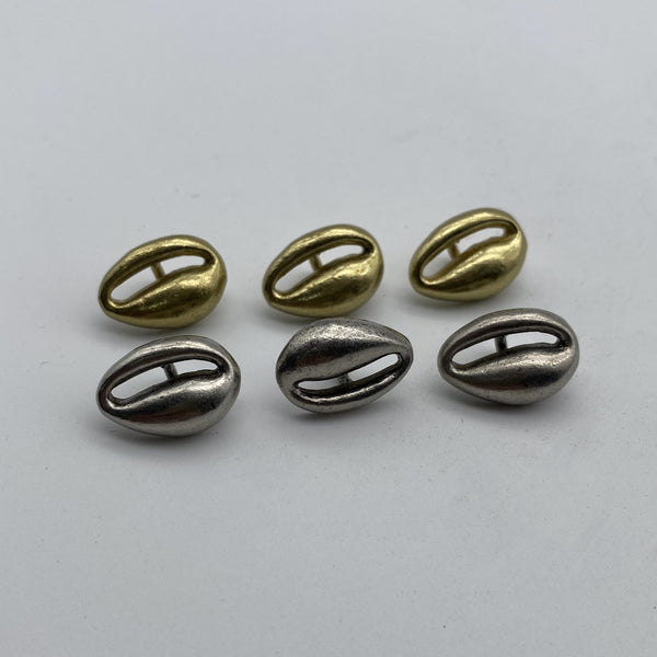 Brass Shank Button Coat Sewing Buttons Clothing Button Sweater Button Melon Seed Design
