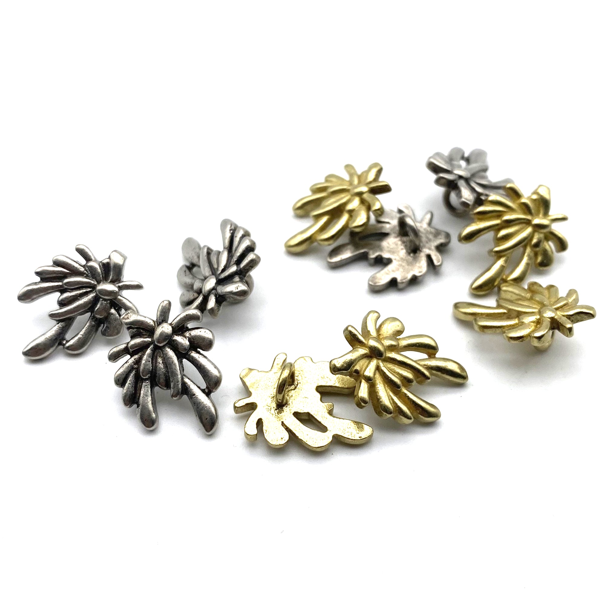 Vintage Sewing Button,Clothing Shank Button,Brass Sewing Button,Old Silver Buttons,Knitwear Button