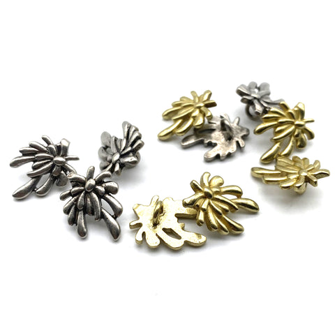 Vintage Sewing Button,Clothing Shank Button,Brass Sewing Button,Old Silver Buttons,Knitwear Button