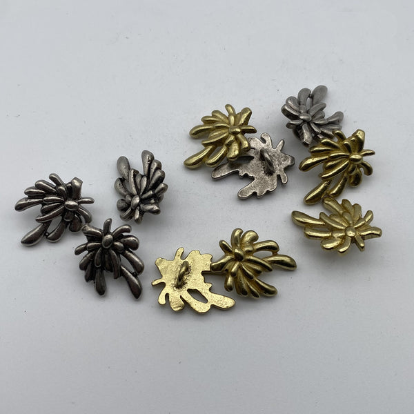 Vintage Sewing Button,Clothing Shank Button,Brass Sewing Button,Old Silver Buttons,Knitwear Button