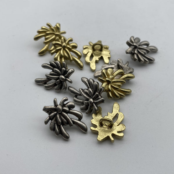 Vintage Sewing Button,Clothing Shank Button,Brass Sewing Button,Old Silver Buttons,Knitwear Button