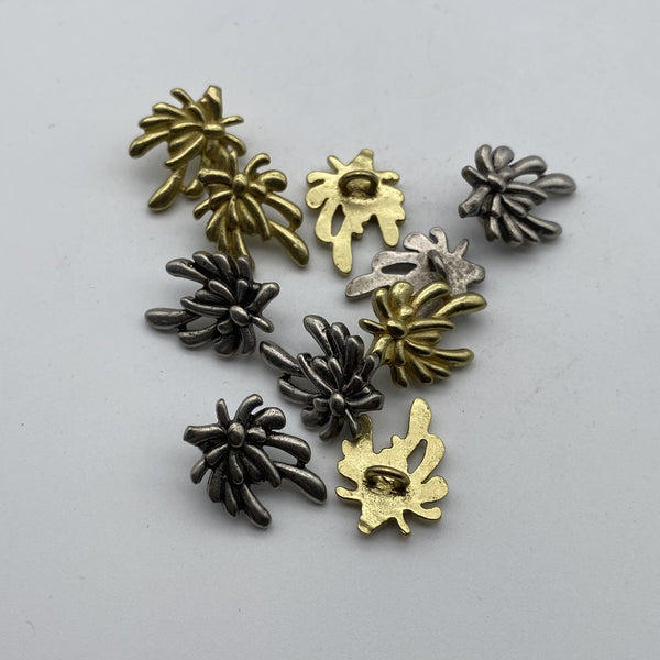 Vintage Sewing Button,Clothing Shank Button,Brass Sewing Button,Old Silver Buttons,Knitwear Button