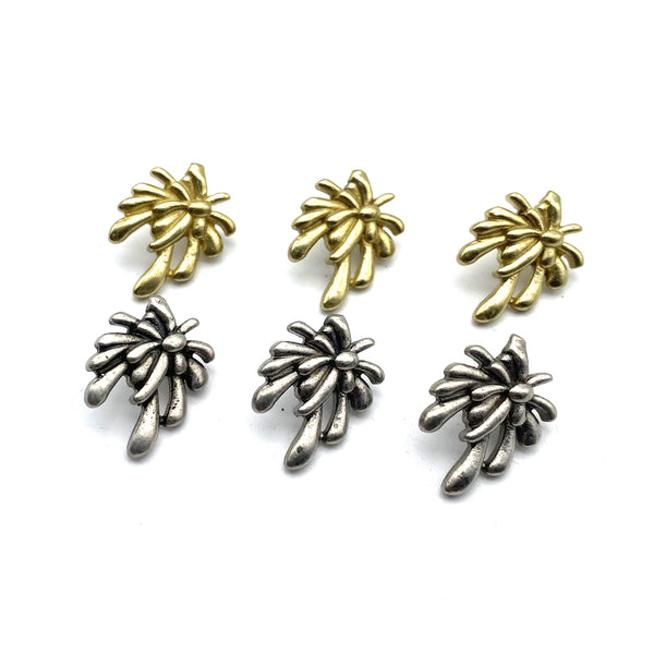 Flower Sewing Button,Clothing Shank Button,Brass Sewing Button,Old Silver Buttons,Knitwear Button
