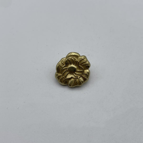 Brass Flower Sewing Button Old Silver Clothing Button,Metal Shank Button