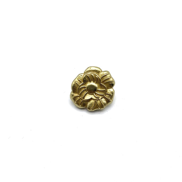 Brass Flower Sewing Button Old Silver Clothing Button,Copper Shank Button