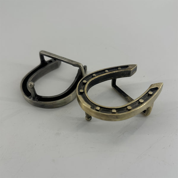 Horseshoe Design Belt Buckle Copper Casted
