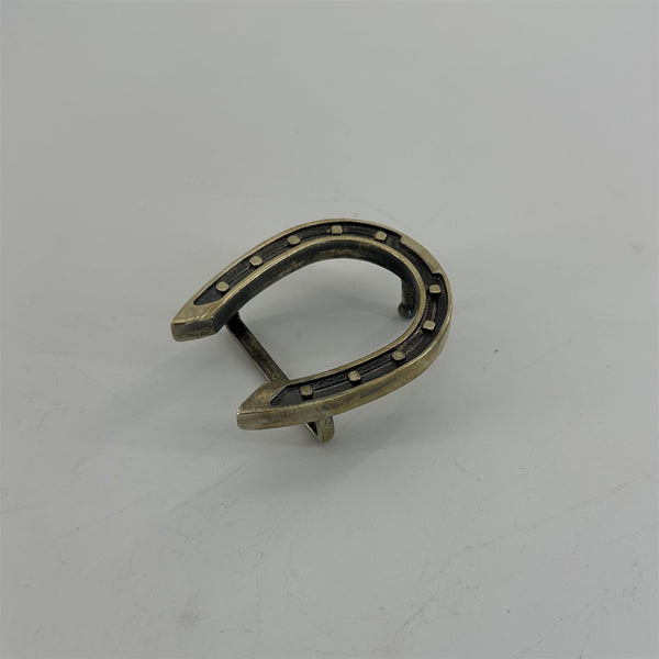 Horseshoe Design Belt Buckle Copper Casted