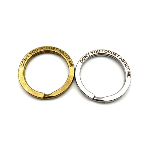 Custom Phrase Key Split Ring,Custom Text Keyring,Brass&Stainless Key Ring Customized 22/25/28/30/32/35mm 6 Size