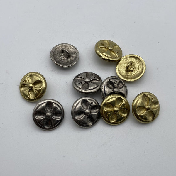 Cross Design Sewing Button,Clothing Shank Button,Brass Sewing Button,Old Silver Buttons,Sweater Button