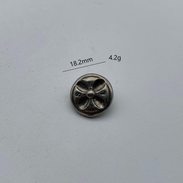Cross Design Sewing Button,Clothing Shank Button,Brass Sewing Button,Old Silver Buttons,Sweater Button