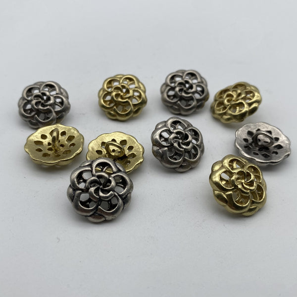 Rose Design Button Coat Sewing Buttons Clothing Button Sweater Button