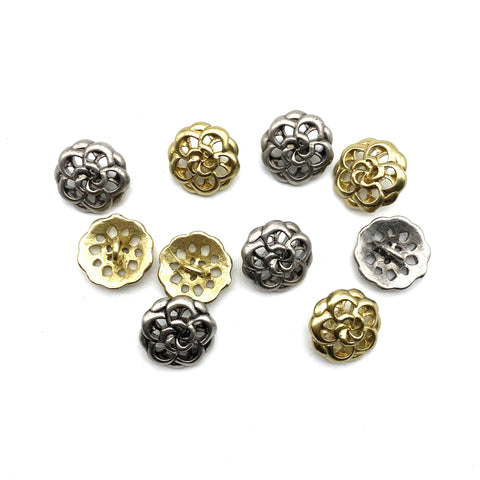 Rose Design Button Coat Sewing Buttons Clothing Button Sweater Button