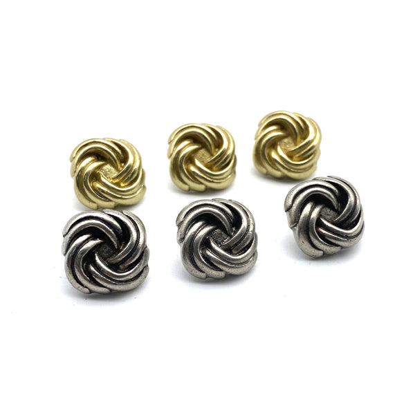 Twisted Design Sewing Button,Clothing Shank Button,Brass Sewing Button,Old Silver Buttons,Sweater Button
