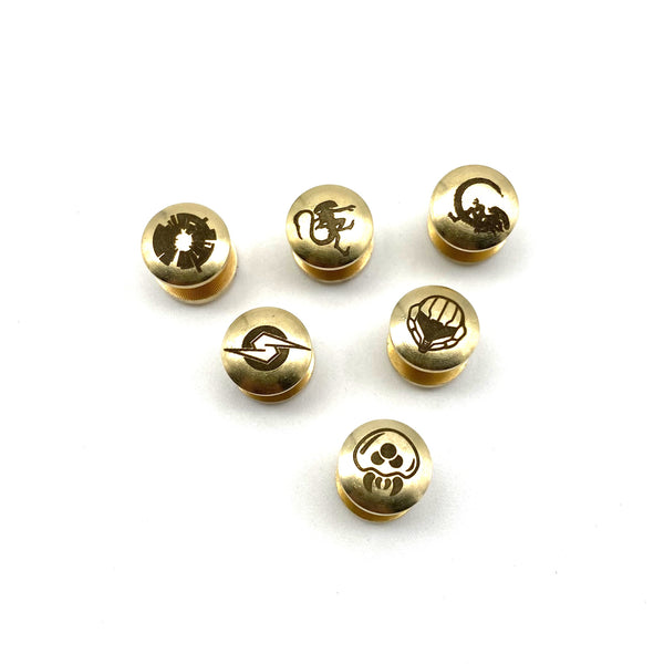 Personalized Text&Logo Arc Shape Brass Chicago Screw Rivets Leather Fastener Button