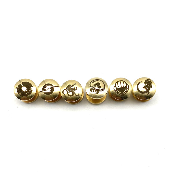Personalized Text&Logo Arc Shape Brass Chicago Screw Rivets Leather Fastener Button