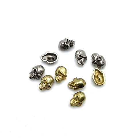Brass Skull Sewing Button,Clothing Shank Button,Brass Sewing Button,Old Silver Buttons,Sweater Button