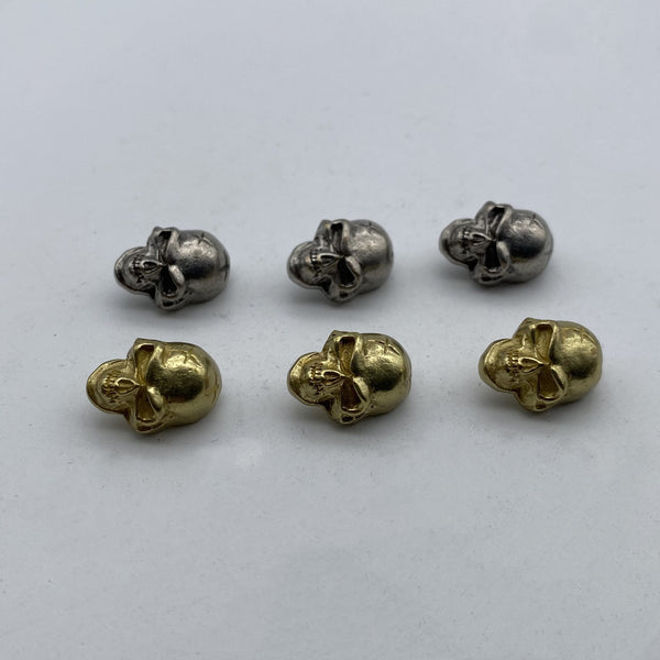 Brass Skull Sewing Button,Clothing Shank Button,Brass Sewing Button,Old Silver Buttons,Sweater Button