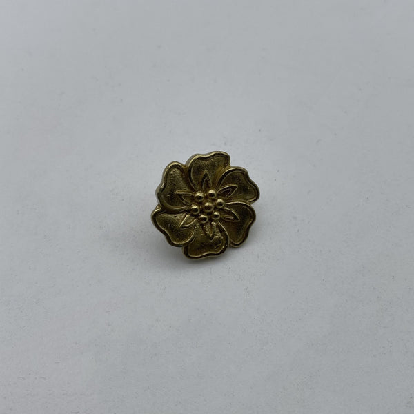 Brass Flower Sewing Button Old Silver Clothing Button,Metal Shank Button