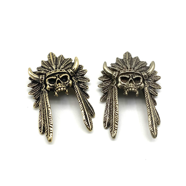 Skull Indian Copper Concho Leather Screw Rivets Bag Hardwares