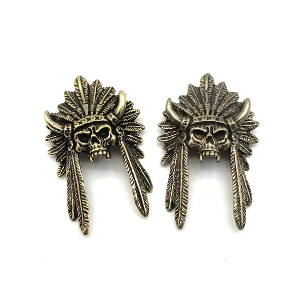 Skull Indian Copper Concho Leather Screw Rivets Bag Hardwares
