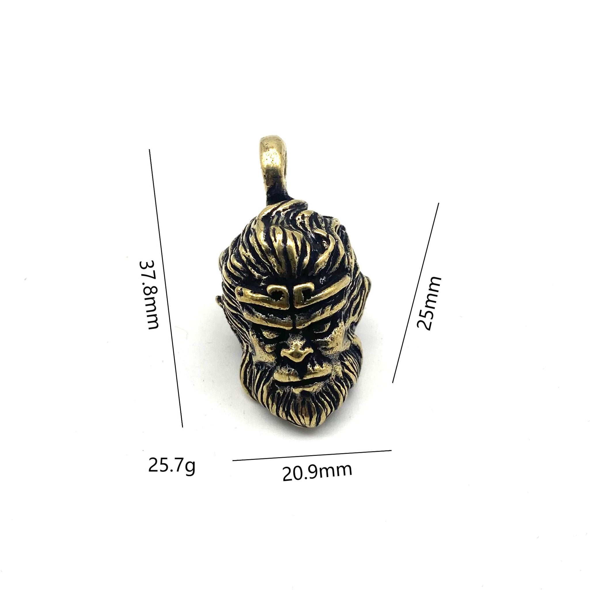 Monkey King Zipper Charm Leather Wallet Fitting Accessories Copper