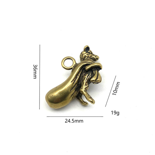 Rich Mouse Key Ring Brass Keychain Decoration