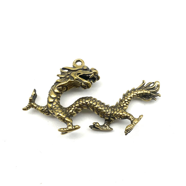 Brass Dragon Keyring,Children's Gifts, Kids Dragon Keychain Charm Pendant
