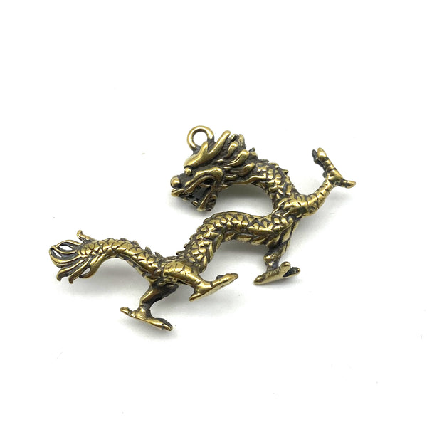 Brass Dragon Keyring,Children's Gifts, Kids Dragon Keychain Charm Pendant