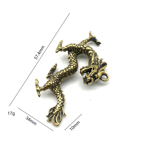 Brass Dragon Keyring,Children's Gifts, Kids Dragon Keychain Charm Pendant