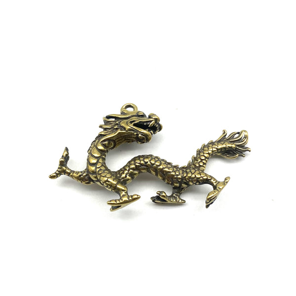 Brass Dragon Keyring,Children's Gifts, Kids Dragon Keychain Charm Pendant