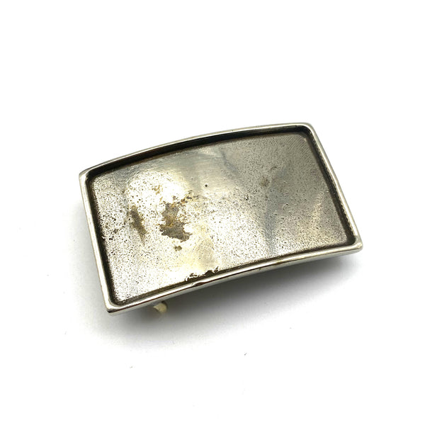 Copper Belt Buckle Cowhide Insert Plain Buckle Leather Inlay buckle