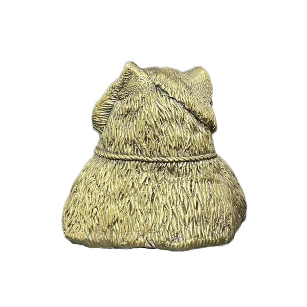 Handcast Brass Pirate Bear Bust - Nautical Decor &amp; Unique Gift for Men, Vintage Steampunk Sculpture for Home Office Mantel or Bookshelf