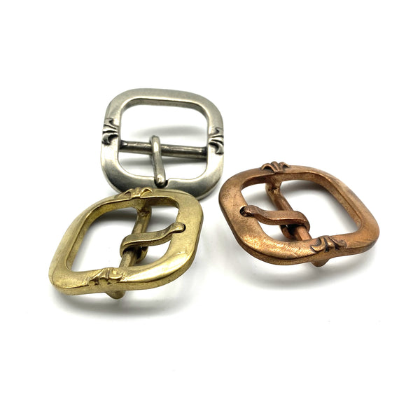 Fleur De Lis Buckle Copper Casted Leather Buckle 