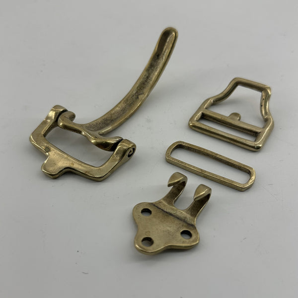 Antique Copper Belt Hardware Set,Artisan Buckle, Keeper & Strap End for Leather Craft