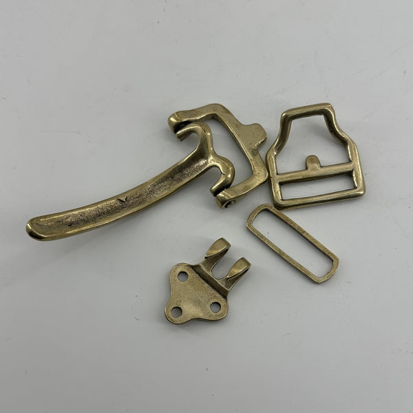 Antique Copper Belt Hardware Set,Artisan Buckle, Keeper & Strap End for Leather Craft